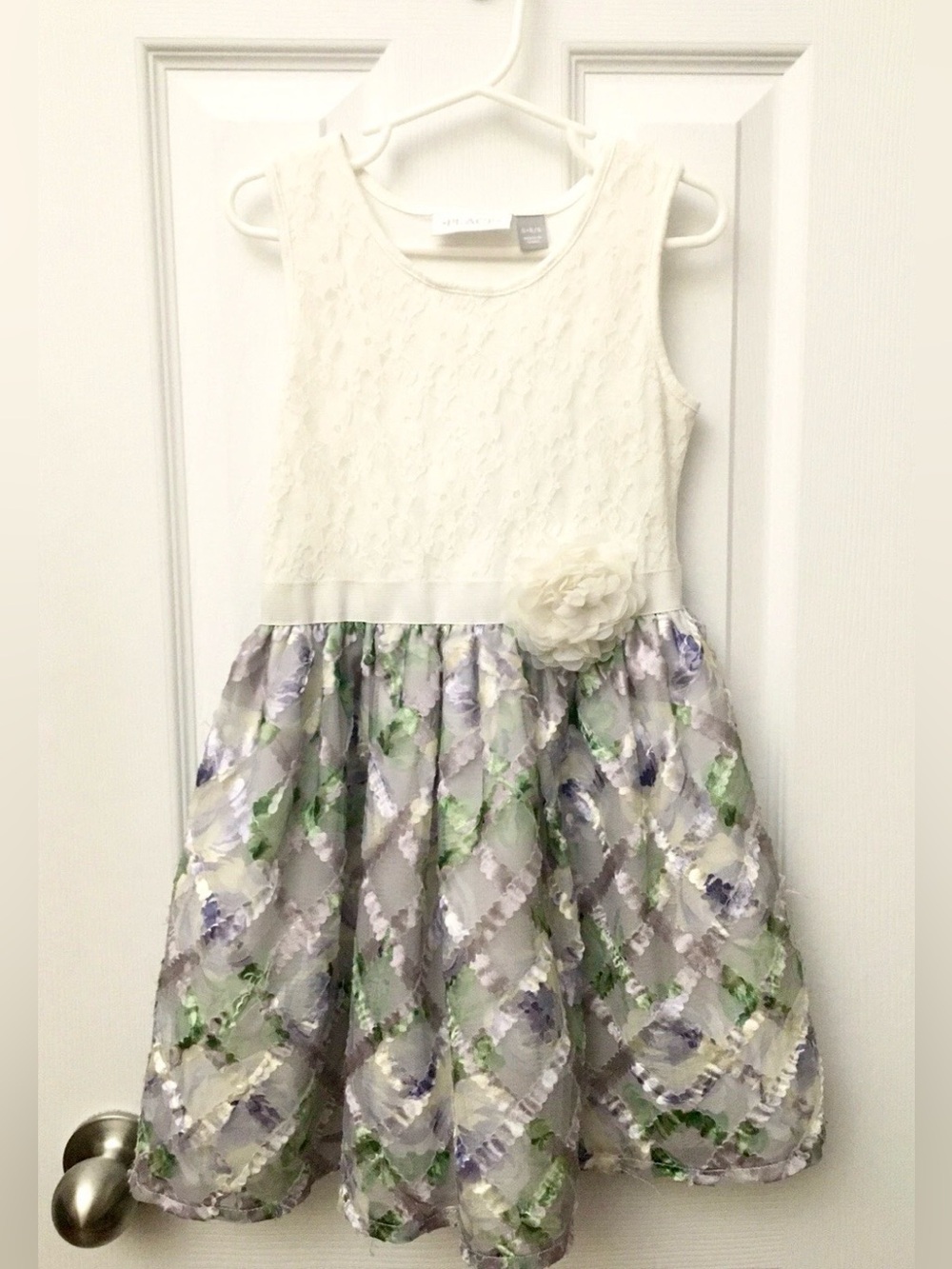 Children’s Place Dress Girls S 5/6 Lace Floral Party Dress Up